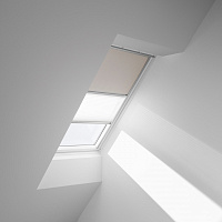 Штора "Дуо" 2 в 1 DFD Velux розмір S08 114х140 (1,16м2) колір 1085 світло-бежевий